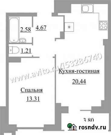 1-комнатная квартира, 44.1 м², 9/10 эт. на продажу в Пскове Псков