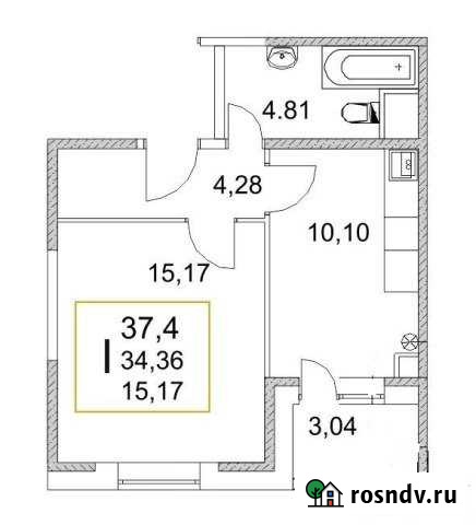 1-комнатная квартира, 38.2 м², 3/4 эт. на продажу в Лесном Московской области Лесной - изображение 1