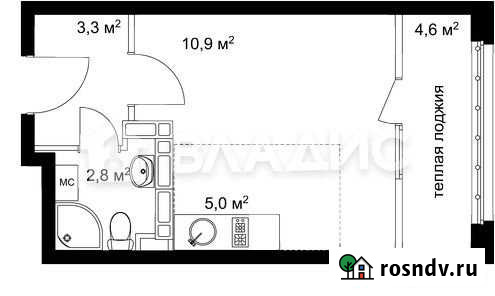 Квартира-студия, 26.6 м², 11/18 эт. на продажу в Нижнем Новгороде Нижний Новгород - изображение 1