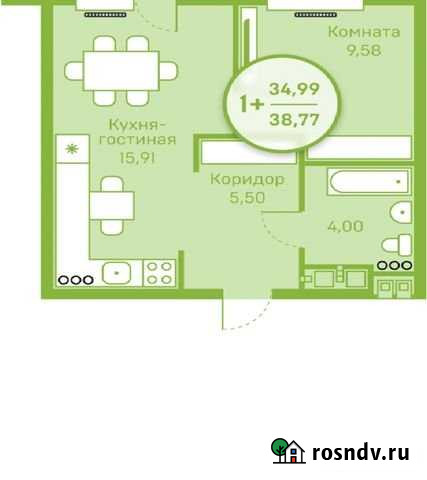 1-комнатная квартира, 35 м², 17/20 эт. на продажу в Тюмени Тюмень - изображение 1