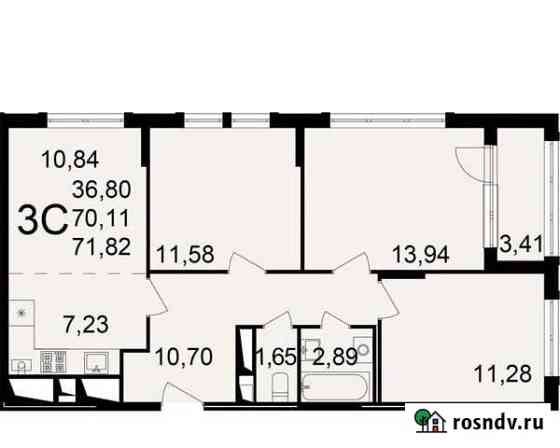 3-комнатная квартира, 71.8 м², 11/25 эт. на продажу в Рязани Рязань