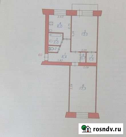 2-комнатная квартира, 47.8 м², 4/5 эт. на продажу в Камышине Камышин - изображение 1