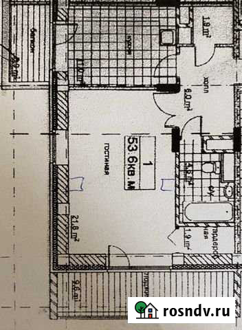 1-комнатная квартира, 56.3 м², 2/6 эт. на продажу в Пироговском Пироговский - изображение 1