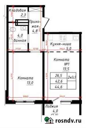 2-комнатная квартира, 44 м², 1/10 эт. на продажу в Барнауле Барнаул