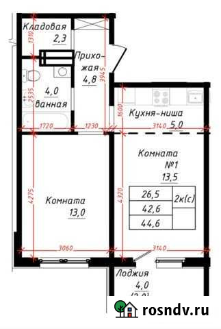 2-комнатная квартира, 44 м², 1/10 эт. на продажу в Барнауле Барнаул - изображение 1