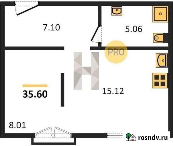 1-комнатная квартира, 36.5 м², 1/3 эт. на продажу в Челябинске Челябинск - изображение 1