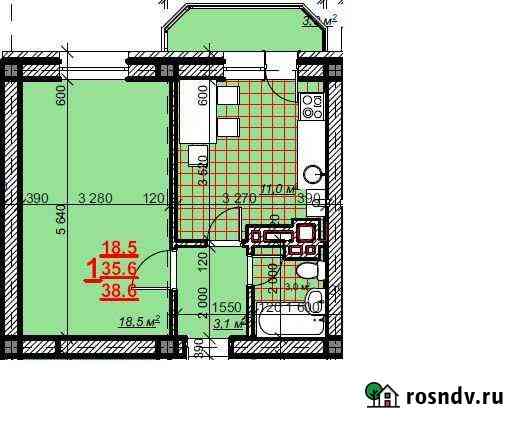 1-комнатная квартира, 38.6 м², 4/5 эт. на продажу в Ессентуках Ессентуки