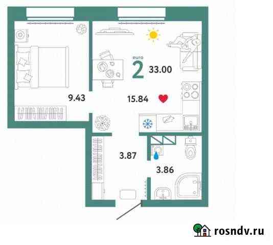 1-комнатная квартира, 33 м², 1/14 эт. на продажу в Тюмени Тюмень