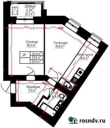 2-комнатная квартира, 55 м², 15/17 эт. на продажу в Барнауле Барнаул