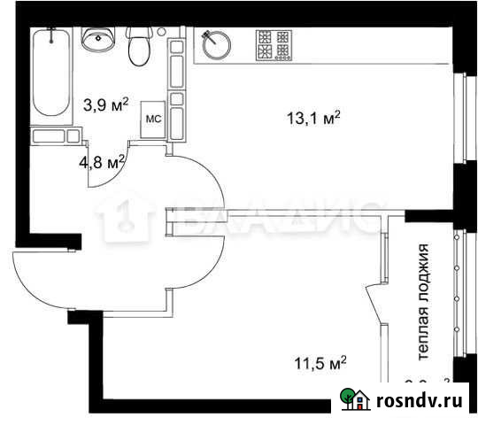 1-комнатная квартира, 36.3 м², 12/18 эт. на продажу в Нижнем Новгороде Нижний Новгород - изображение 1