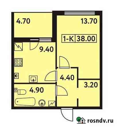 1-комнатная квартира, 38.3 м², 1/3 эт. на продажу в Агалатово Агалатово