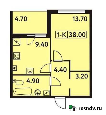 1-комнатная квартира, 38.3 м², 1/3 эт. на продажу в Агалатово Агалатово - изображение 1