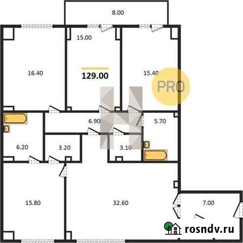 4-комнатная квартира, 129 м², 10/16 эт. на продажу в Челябинске Челябинск - изображение 1