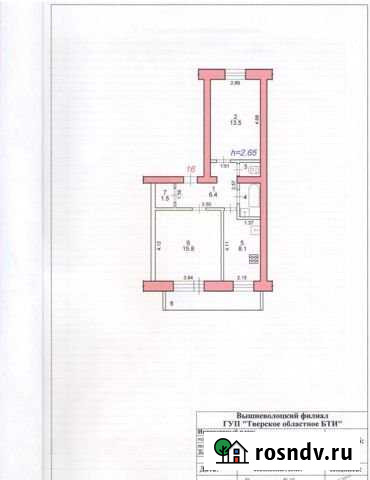2-комнатная квартира, 53 м², 2/2 эт. на продажу в Вышнем Волочке Вышний Волочек - изображение 1