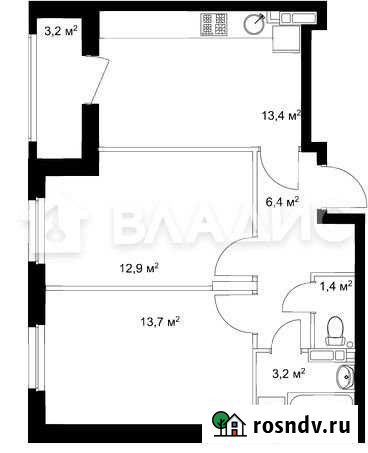 2-комнатная квартира, 52.6 м², 7/18 эт. на продажу в Нижнем Новгороде Нижний Новгород - изображение 1