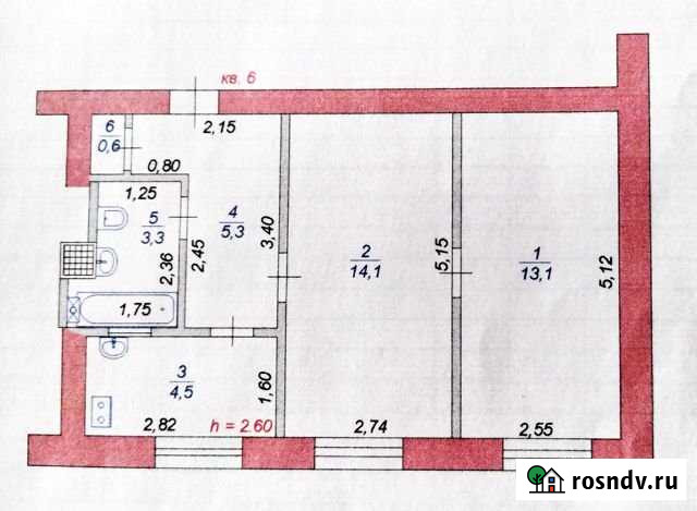 2-комнатная квартира, 40.9 м², 2/2 эт. на продажу в Прохладном Прохладный - изображение 1