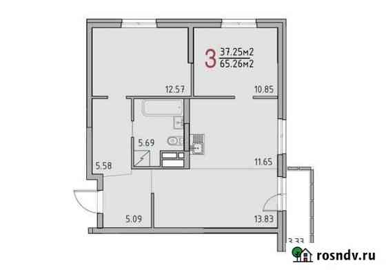 3-комнатная квартира, 65.3 м², 2/19 эт. на продажу в Казани Казань
