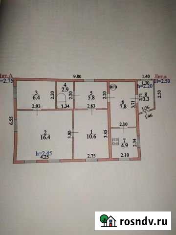 Дом 75 м² на участке 10 сот. на продажу в Кшенском Кшенский - изображение 1
