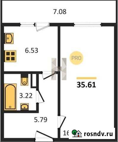 1-комнатная квартира, 35.6 м², 2/5 эт. на продажу в Челябинске Челябинск - изображение 1