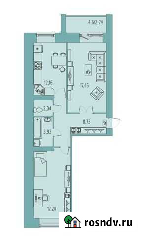 2-комнатная квартира, 63.9 м², 9/9 эт. на продажу в Чите Чита - изображение 1