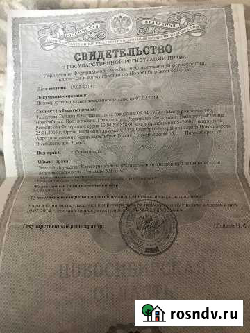 Участок СНТ, ДНП 6 сот. на продажу в Новосибирске Новосибирск - изображение 1