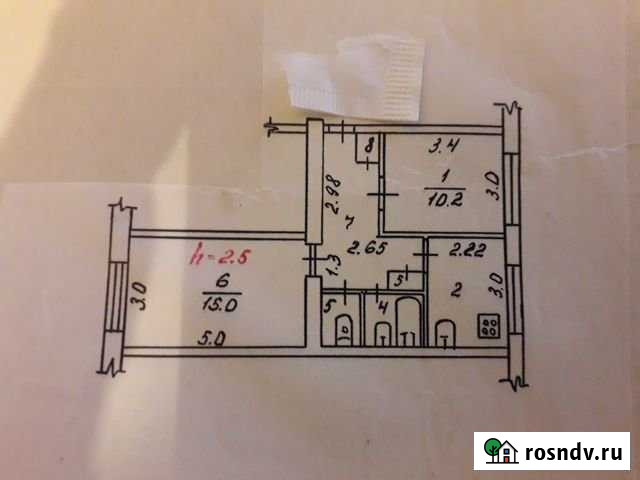 2-комнатная квартира, 43.6 м², 3/3 эт. на продажу в Воркуте Воркута - изображение 1