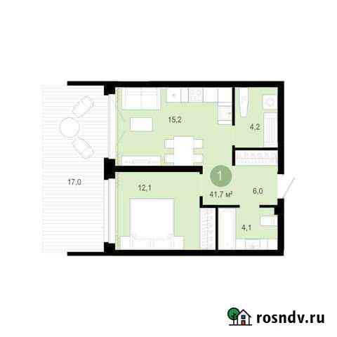 1-комнатная квартира, 58.7 м², 1/10 эт. на продажу в Тюмени Тюмень