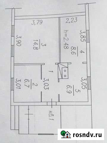 3-комнатная квартира, 41 м², 1/1 эт. на продажу в Новокузнецке Новокузнецк - изображение 1