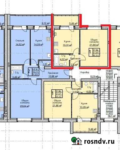 1-комнатная квартира, 44 м², 4/4 эт. на продажу в Тамбове Тамбов - изображение 1