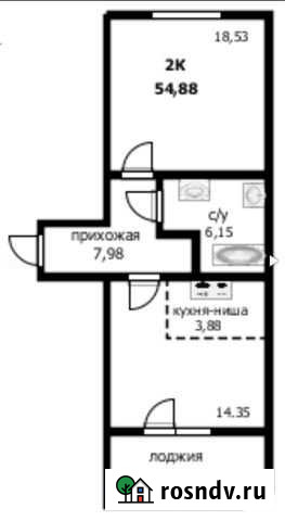 2-комнатная квартира, 54.9 м², 9/10 эт. на продажу в Барнауле Барнаул - изображение 1