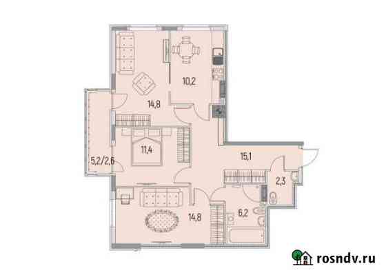 3-комнатная квартира, 77.4 м², 5/6 эт. на продажу в Калининграде Калининград