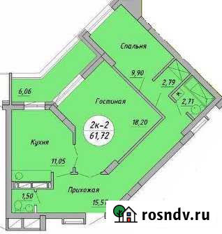 2-комнатная квартира, 65 м², 7/17 эт. на продажу в Новосибирске Новосибирск - изображение 1