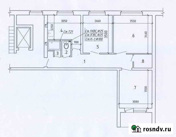 3-комнатная квартира, 56 м², 8/9 эт. на продажу в Воткинске Воткинск - изображение 1