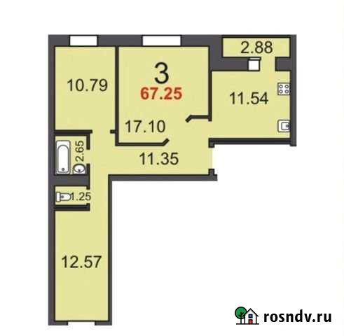 3-комнатная квартира, 67 м², 4/10 эт. на продажу в Саратове Саратов - изображение 1