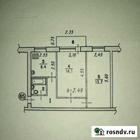 2-комнатная квартира, 45 м², 2/5 эт. на продажу в Омске Омск - изображение 1