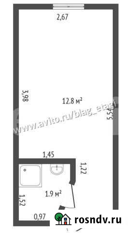 Квартира-студия, 15 м², 1/2 эт. на продажу в Благовещенске Амурской области Благовещенск - изображение 1