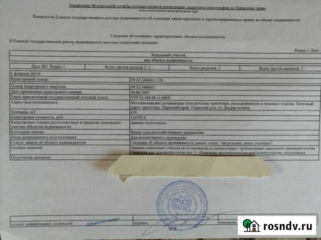 Участок СНТ, ДНП 6 сот. на продажу в Перми Пермь - изображение 1