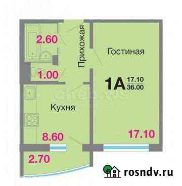 1-комнатная квартира, 35.9 м², 10/10 эт. на продажу в Чебоксарах Чебоксары