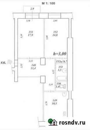 2-комнатная квартира, 60.2 м², 5/5 эт. на продажу в Комсомольске-на-Амуре Комсомольск-на-Амуре