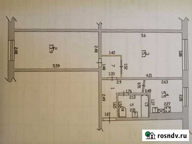2-комнатная квартира, 44 м², 1/5 эт. на продажу в Тамбове Тамбов - изображение 1