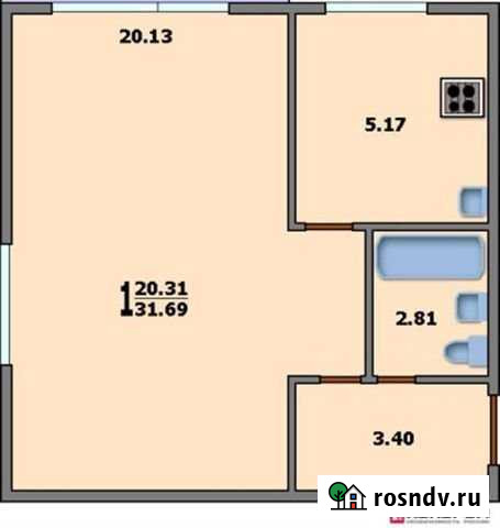 1-комнатная квартира, 33 м², 5/5 эт. в аренду на длительный срок в Междуреченске Кемеровской области Междуреченск - изображение 1