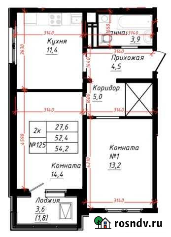 2-комнатная квартира, 54 м², 7/10 эт. на продажу в Барнауле Барнаул - изображение 1