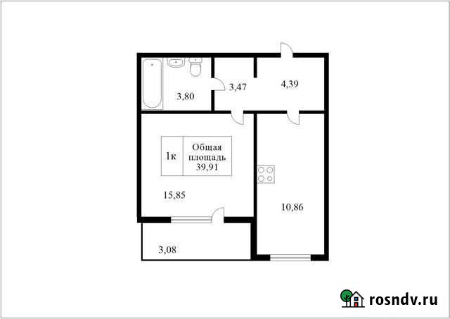 1-комнатная квартира, 39.9 м², 2/4 эт. на продажу в Томске Томск - изображение 1