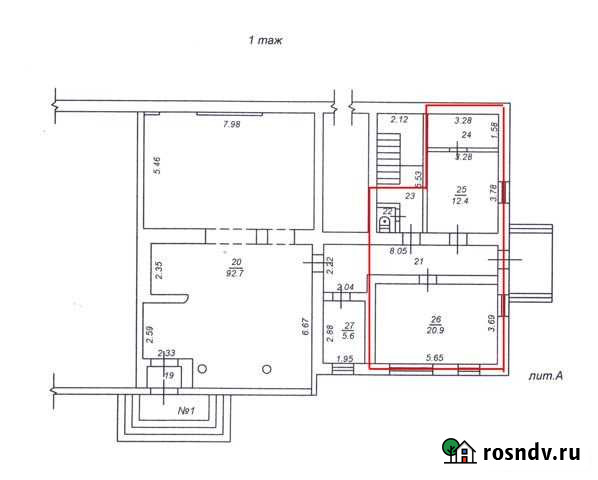Помещение свободного назначения, 55 кв.м. Воскресенск - изображение 1