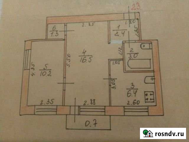 2-комнатная квартира, 39 м², 3/3 эт. на продажу в Старой Руссе Старая Русса - изображение 1