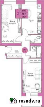 2-комнатная квартира, 58.1 м², 2/9 эт. на продажу в Ижевске Ижевск