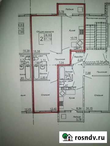 2-комнатная квартира, 51.2 м², 9/9 эт. на продажу в Ульяновске Ульяновск - изображение 1