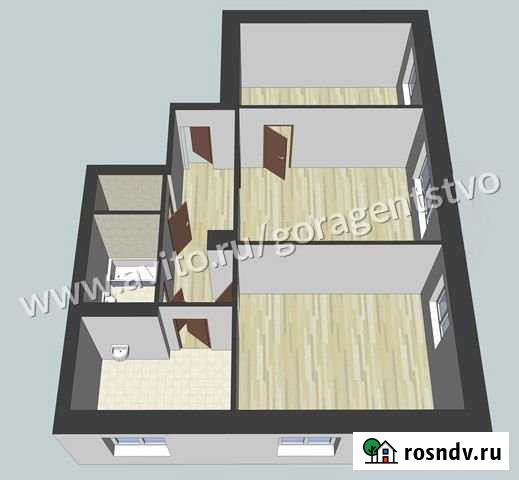 3-комнатная квартира, 68.8 м², 1/4 эт. на продажу в Железногорске Красноярского края Железногорск - изображение 1
