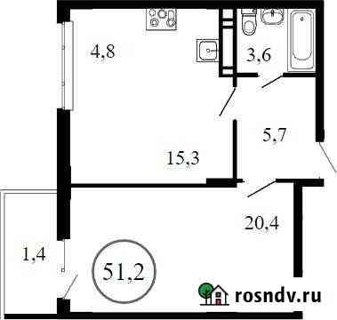 2-комнатная квартира, 51.2 м², 13/14 эт. на продажу в Коммунарке Коммунарка