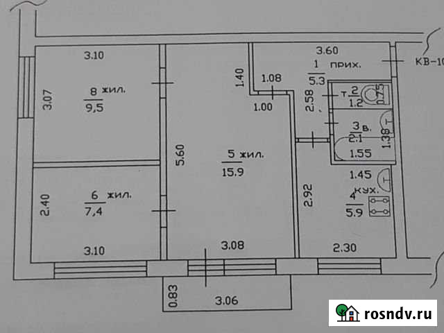 3-комнатная квартира, 47 м², 4/5 эт. на продажу в Смоленске Смоленск - изображение 1